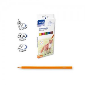 Цветни моливи 12 цвята, Spree 57002