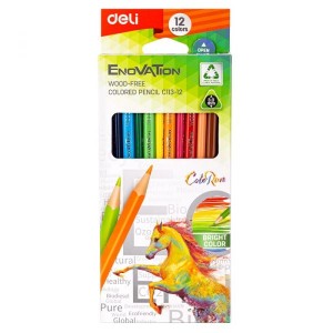 Цветни моливи 12 цвята, Deli EC113-12
