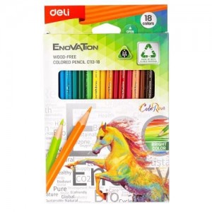 Цветни моливи 18 цвята Deli EC113-18