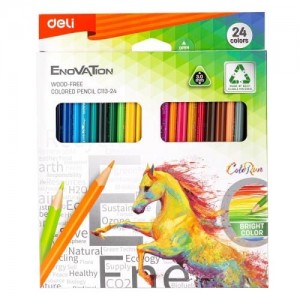 Цветни моливи 24 цвята, Deli EC113-24